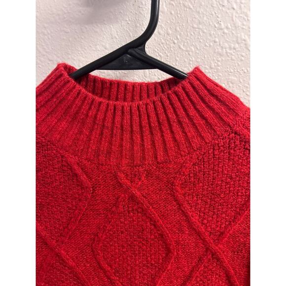 LOFT Red Women’s Sweater Knit Ribbed Dress Size XS - Picture 3 of 10